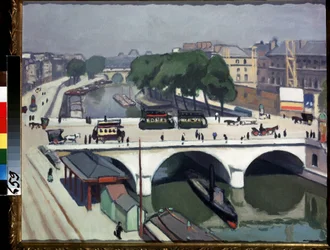 ""Le pont saint Michel a Paris et le quai des Grands Augustins"" (Ponte Saint-Michel a Parigi, Quai des Grands-Augustins)