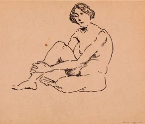 Nudo seduto