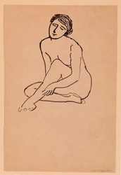 Donna nuda seduta