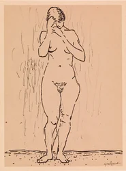 Donna Nuda in Piedi