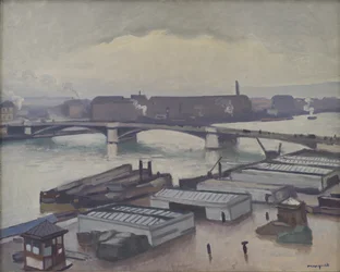 Quai de Paris a Rouen. Tempo piovoso