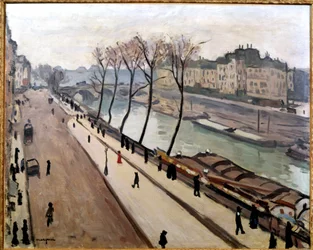 Veduta della Senna dal Quai des Grands Augustins a Parigi