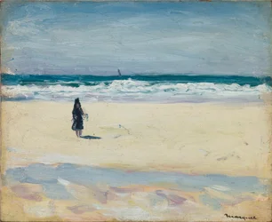 Giovane ragazza sulla spiaggia