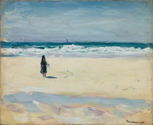 Giovane ragazza sulla spiaggia