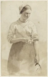 Giovane donna in piedi