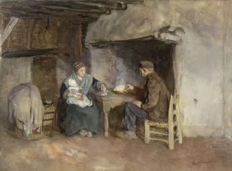 Pranzo in una famiglia contadina