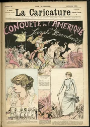 Illustrazione di Albert Robida (1848-1926) per la copertina di La Caricature (1880)