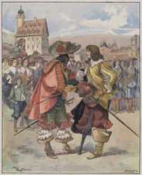 Illustrazione per Le Capitaine Bellormeau di e illustrato da A Robida