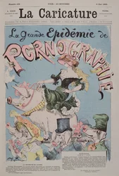 «La grande epidemia della pornografia», illustrazione di copertina della rivista «La Caricature», 6 maggio 1892