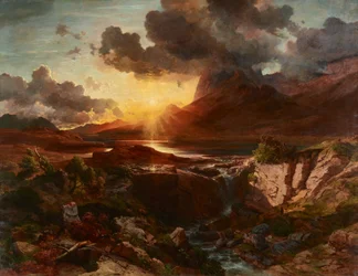 Tramonto sul Hintersee a Berchtesgaden