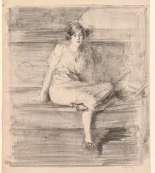 Giovane donna seduta, 1914