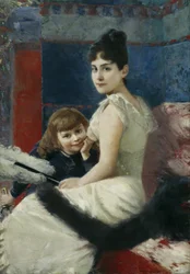 Irene von Keller con il figlio Balthasar