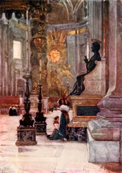 Interno di San Pietro, la statua in bronzo di San Pietro
