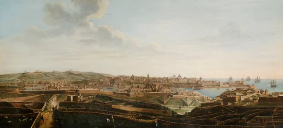 Una delle sette vedute di Valletta, Malta e dintorni