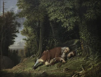 Rip Van Winkle addormentato