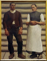 La coppia umana (dipinto su tela)