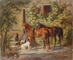 Cavalli al portico, 1843