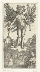 Figura femminile allegorica con ali