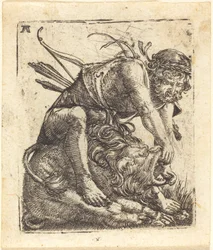 Ercole che sconfigge il leone di Nemea