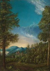 Paesaggio con castello, c. 1525