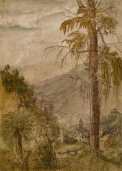 Paesaggio con chiesa