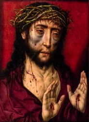 Cristo coronato di spine (Olio su tavola (quercia))