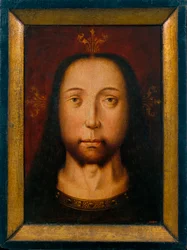 Il volto santo - Dipinto del circolo di Bouts, Aelbrecht (Albrecht, c1455-1549), Olio su legno c1500 (37,4x28,2cm) - Museu Nacional d