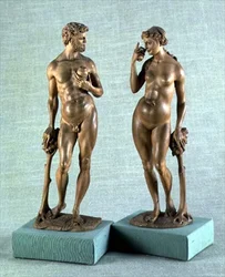 Adamo ed Eva, una coppia di statue, ca. 1600 (legno di pero)