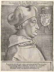 Cardinale Albrecht di Brandeburgo - La grande lastra, 1523