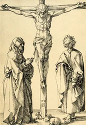 Cristo sulla croce con Maria e Giovanni