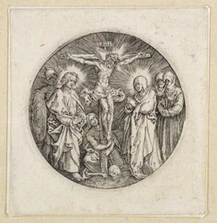 Cristo sulla croce tra Giovanni e Maria; detto il pomo della spada di Massimiliano