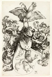 Stemma con Leone e Gallo