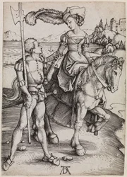 La signorina a cavallo e il lanzichenecco
