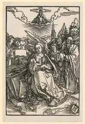 Sacra Famiglia con cinque angeli