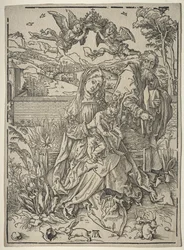 Sacra Famiglia con le tre lepri