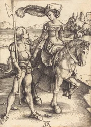 Dama a cavallo e il lanzichenecco, c. 1497