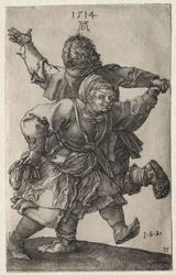 Coppia di contadini che balla
