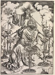 Rivelazione di San Giovanni: San Giovanni che contempla i sette candelabri, 1511