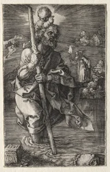 San Cristoforo, rivolto verso destra