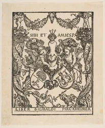 Il frontespizio del libro di Wilibald Pirckheimer