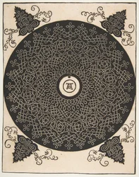 Il quarto nodo. Rondella intrecciata con medaglione rotondo al centro, dopo il 1528