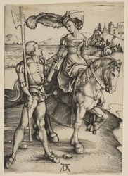 La dama a cavallo e il lanzichenecco