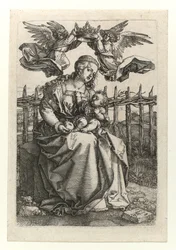 La Madonna e il Bambino incoronati da due angeli