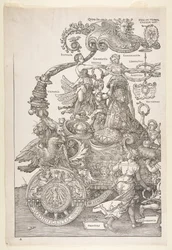 Il carro trionfale di Massimiliano I Il Grande Tri..., probabilmente terminato ca. 1518, pubblicato 1522