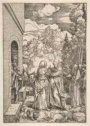 La Visitazione, dalla Vita della Vergine, 1503-4