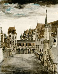 Veduta del cortile del castello