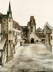 Veduta del cortile del castello