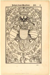 Stemma di Massimiliano I in qualità di re romano [recto]; stemma di Florian Waldauf (Waldauff) di Waldenstein [verso]