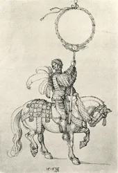 Giovane cavaliere come portatore di corona