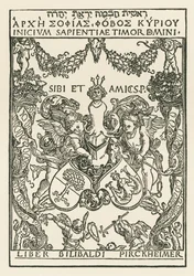 Targa di Willibald Pirckheimer, 1502 circa (xilografia)